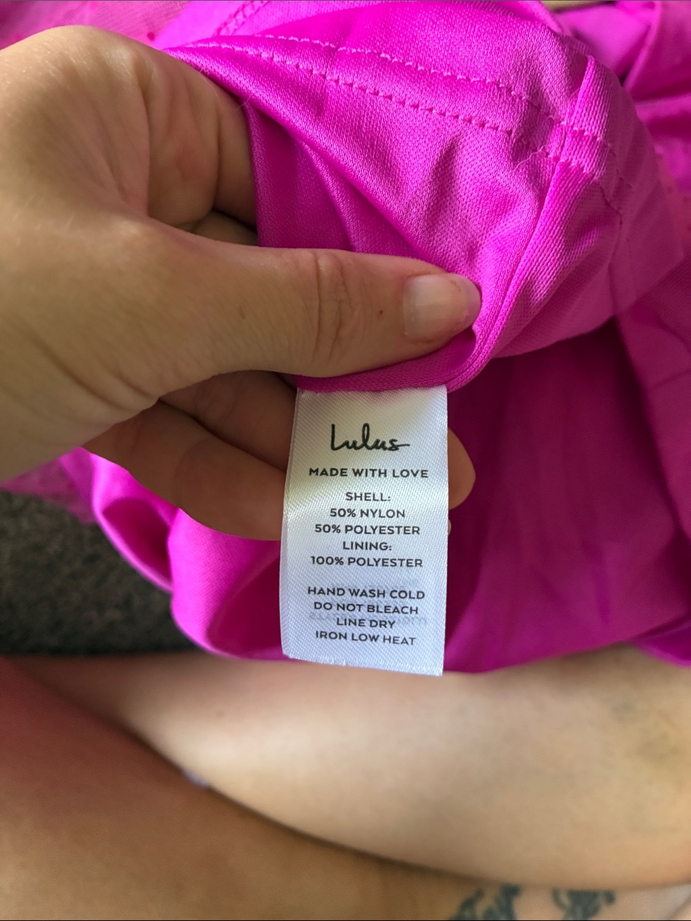Lulu's Hot Pink Polka Dot Mesh Party Dress - Picture 5 of 6